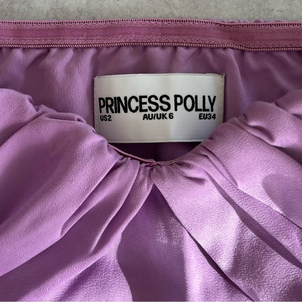 PRINCESS POLLY Irena Strapless Mini Dress, Purple US 2 XS NWOT - Picture 6 of 12